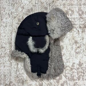 Mad Bomber Rabbit Fur Trim Hat Size XL